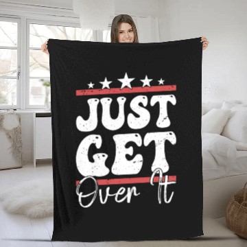 Discover Just Get Over It Riding Girl Horseback Fleece Blankets