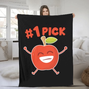 Discover Apple Number 1 Pick Apple Orchard Apple Picking Fleece Blankets