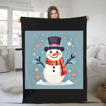 Discover Snowman Fleece Blankets