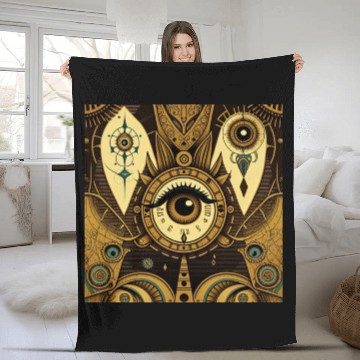Discover Abstract New Age 1920s Steampunk Design Fleece Blankets