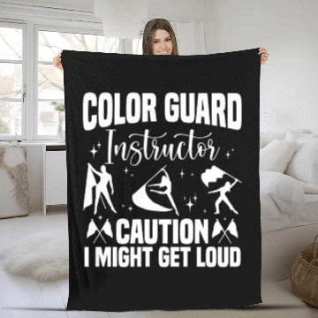 Discover Winter Guard Instructor Colorguard Captain Gift Fleece Blankets