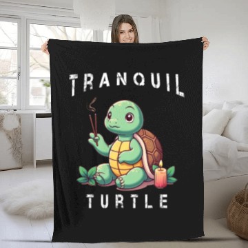 Discover Chilled Turtle Relaxed Turtles Fleece Blankets