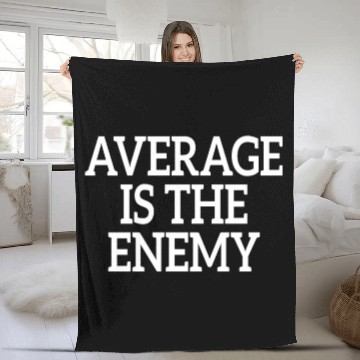 Discover Average Is The Enemy Training Workout Running Gym Fleece Blankets