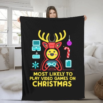 Discover Candy Canes Most Likely To Play Video Games On Fleece Blankets
