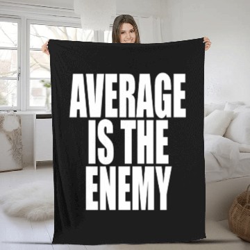 Discover Average Is The Enemy Training Workout Running Gym Fleece Blankets