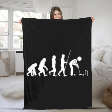 Discover Lawn Game - Golf Croquet Player Fleece Blankets