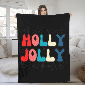 Discover Have a holly jolly Christmas Fleece Blankets