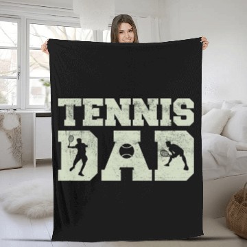 Discover Tennis Dad Like A Regular Dad Only Much Cooler Rac Fleece Blankets