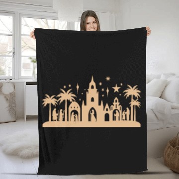 Discover Nativity Scene with Mary Joseph Baby Jesus Fleece Blankets