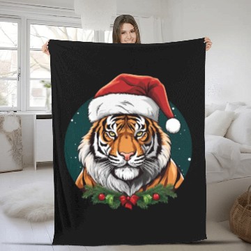 Discover Tiger Christmas Fleece Blankets