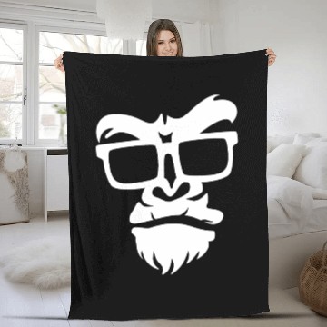 Discover Gorilla with glasses Cool Fleece Blankets