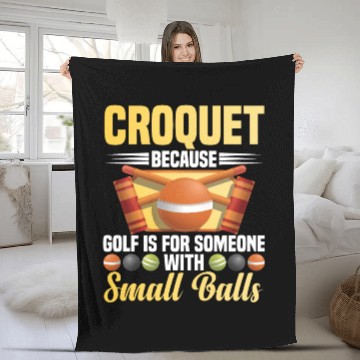 Discover Croquet Mallet Croquet Club Croquet Player Croquet Fleece Blankets