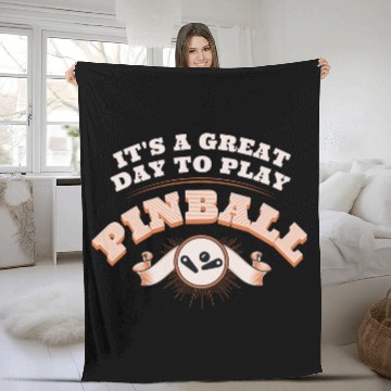 Discover It s A Great Day To Play Pinball Fleece Blankets