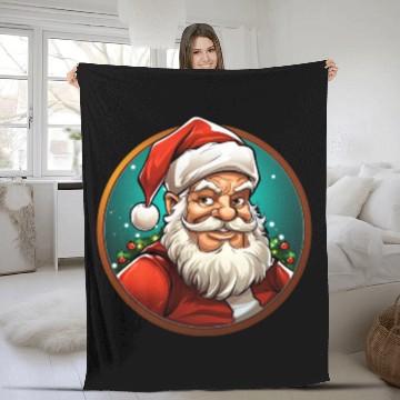 Discover Santa Claus Christmas Fleece Blankets
