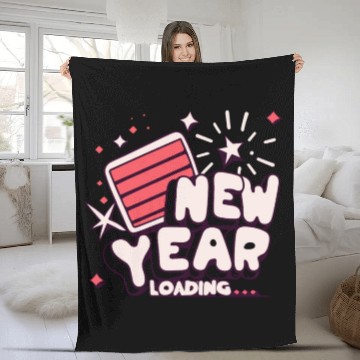 Discover NYE New Year Loading Cheers To Festive New Year's Fleece Blankets