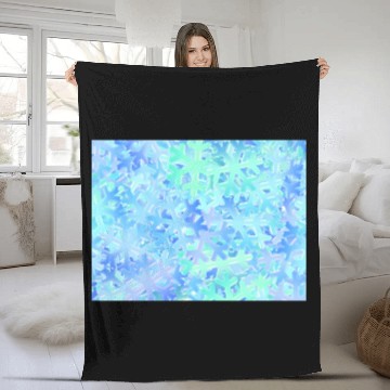 Discover Crystal Snowflake Pattern Fleece Blankets