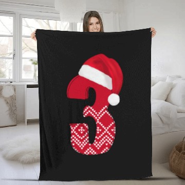Discover Third Christmas Time - 3 Years - Number Three Fleece Blankets