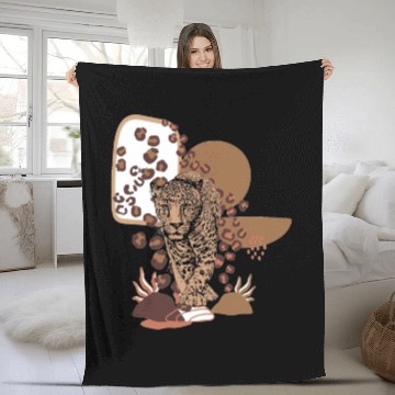 Discover Funny Leopard Cheetah Animal Fleece Blankets