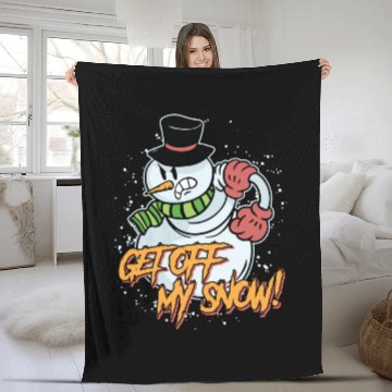 Discover Snowman Get Off my Snow! Angry Snowmen Lover Fleece Blankets
