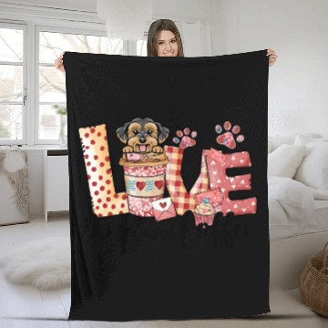 Discover Morkie Dog Coffee Lover Dog Mom Valentines Day Fleece Blankets