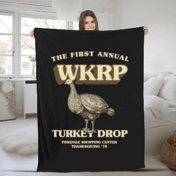 Discover WKRP Turkey Drop Fleece Blankets