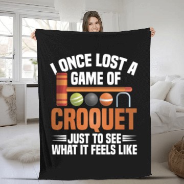 Discover Croquet Mallet Croquet Club Croquet Player Croquet Fleece Blankets