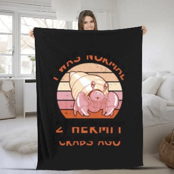 Discover Sea Creature Seafood Shells Hermit Crab Lover Fleece Blankets