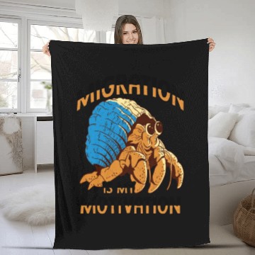 Discover Sea Creature Seafood Shells Hermit Crab Lover Fleece Blankets