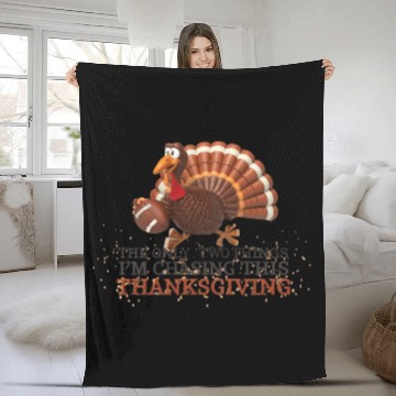 Discover Football and turkey thanksgiving tees Fleece Blankets