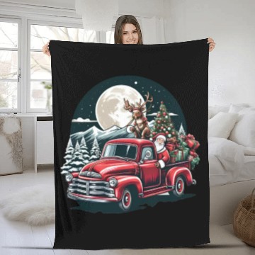 Discover santa claus with Reindeer Fleece Blankets