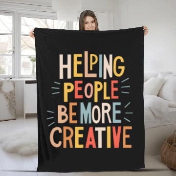 Discover Helping people to be more creative Fleece Blankets