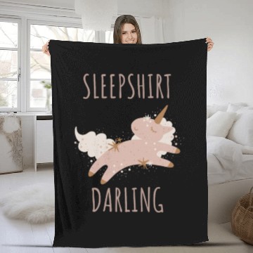 Discover Sleepshirt Unicorn Darling Fleece Blankets