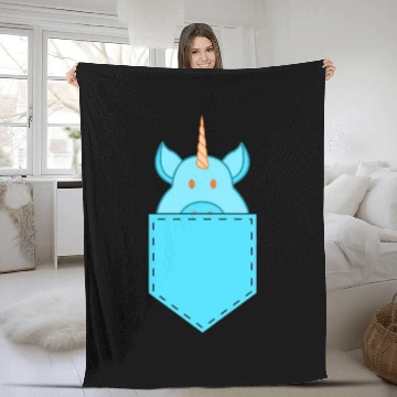 Discover Pocket Piggycorn Fleece Blankets