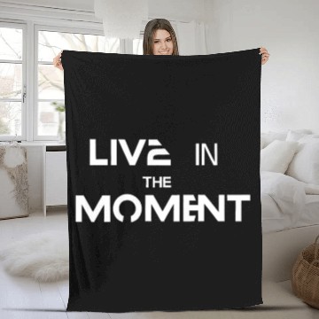Discover Live in the moment Fleece Blankets