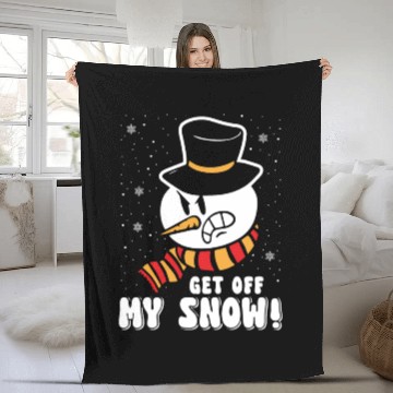 Discover Snowman Angry Get Off my Snow Winter Season Fleece Blankets