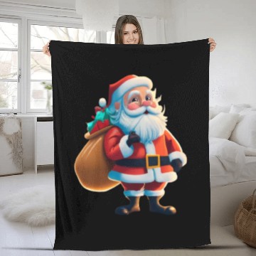 Discover Santa Claus is coming Fleece Blankets