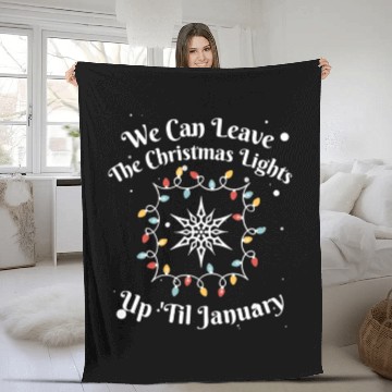 Discover Holiday Cheer Christmas Light Message Fleece Blankets