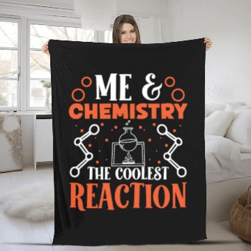 Discover Chemist me & chemistry coolest reaction science Fleece Blankets