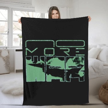 Discover Peace, No more war, Vintage military aircraft Fleece Blankets