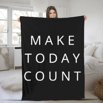 Discover Make today count, Workout motivational Fleece Blankets