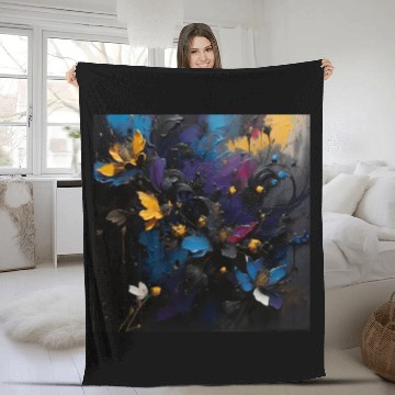 Discover Abstract painting Fleece Blankets