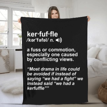 Discover Weird Words Kerfuffle Geek Fleece Blankets
