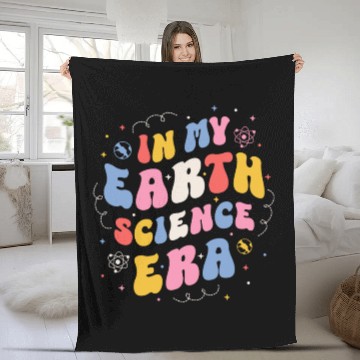 Discover Earth Science Student Groovy Vintage Fleece Blankets