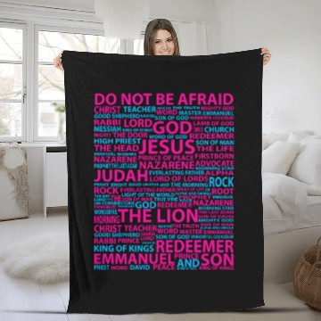 Discover Jesus: Heavenly Names Patchwork Fleece Blankets
