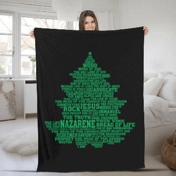 Discover Heavenly Harvest: Tree of Jesus NamesTee Fleece Blankets