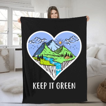 Discover Environment keep it green Fleece Blankets