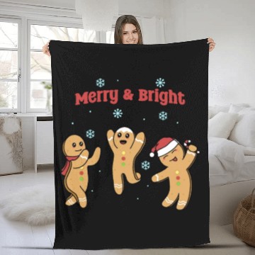 Discover Dancing Gingerbread Fleece Blankets