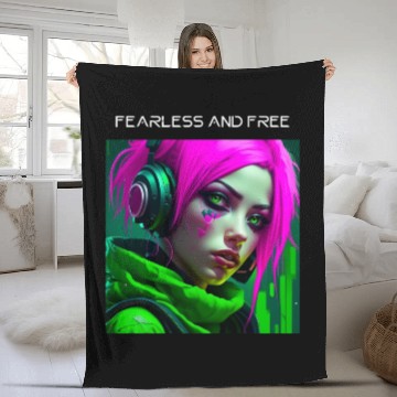 Discover Fearless And Free Fleece Blankets
