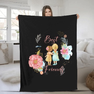 Discover best friends Fleece Blankets