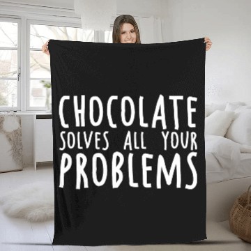 Discover Chocolate Solves All Your Problems 2 Fleece Blankets